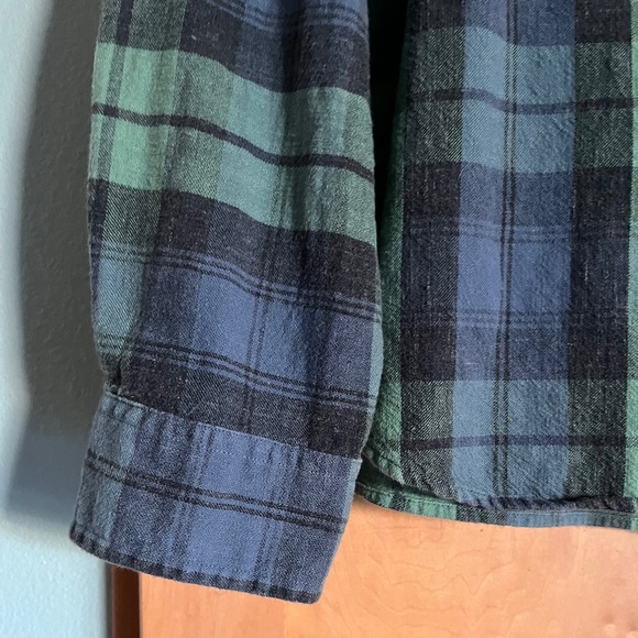 J. Crew Plaid Flannel Shirt 100% Cotton Slim Size Large - Picture 4 of 7